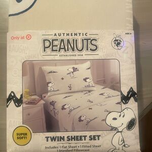 Peanuts Winter Twin Sheet Set